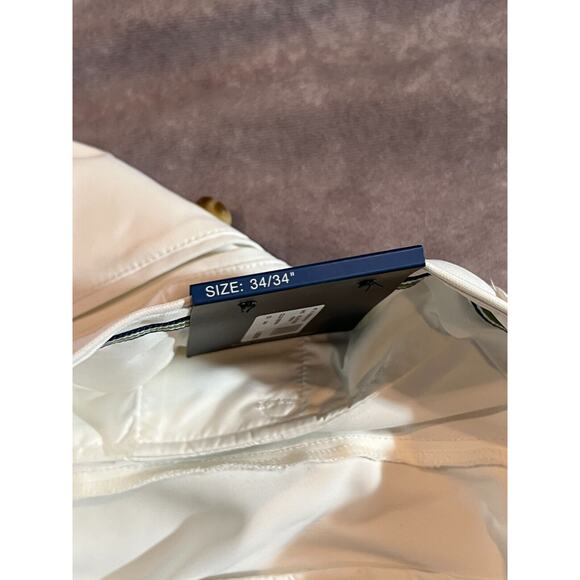 J. Lindeberg Men's White Mid Rise M Ellott Micro Stretch Chino Pants Size 34X34 - Picture 6 of 9